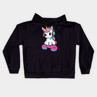 Unicorn Gamer Girl Kids Hoodie